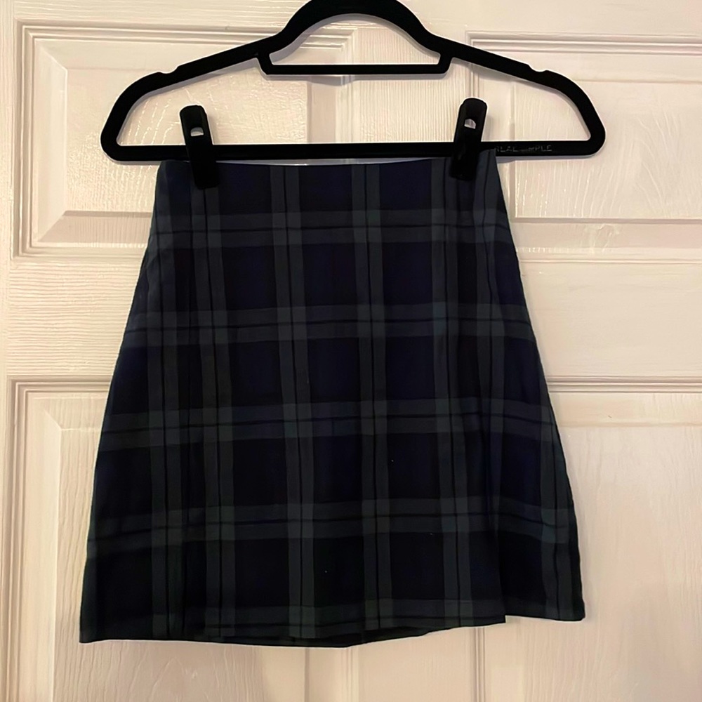 Plaid A-line Mini Skirt